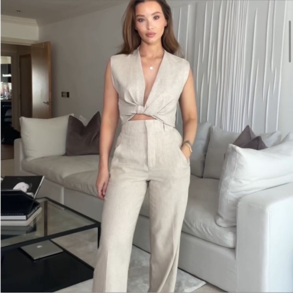 Zara Draped Linen Limited Edition Top
